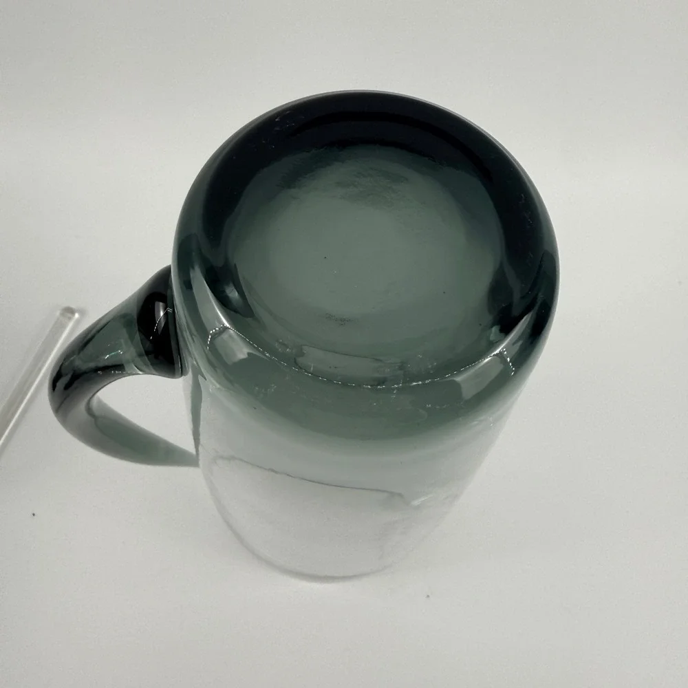 Morgantown Normandie Smoke Glass Cocktail Pitcher 6‎ Martini Glasses Set